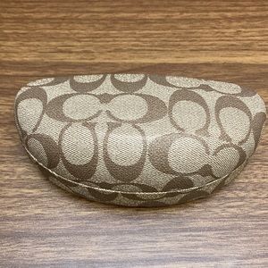 Coach Khaki Signature Hard Clamshell Sunglasses Glasses Case
